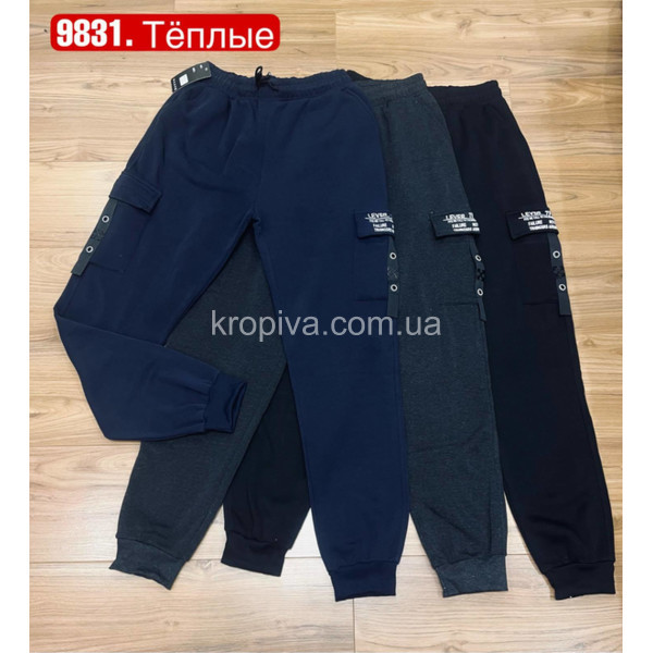 Мужские штаны 9831 синий,серый флис оптом 260925-31