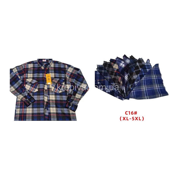 Чоловіча сорочка на байку мікс оптом 021025-718