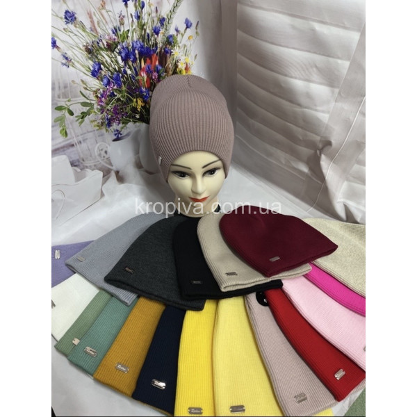 Женская шапка молодежная двойная микс оптом 061125-712
