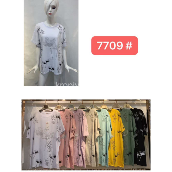 Женская футболка батал микс оптом 161225-748