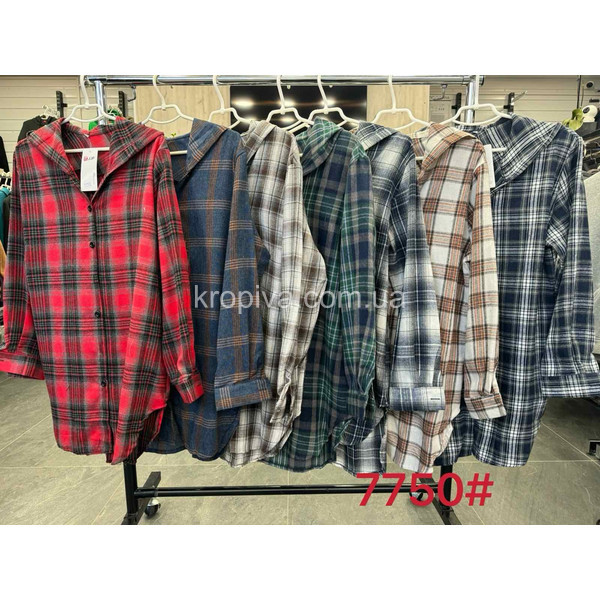 Женская рубашка 7750 фланель оптом 210126-744