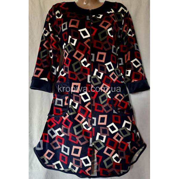 Женский халат велюр полубатал оптом 090226-677