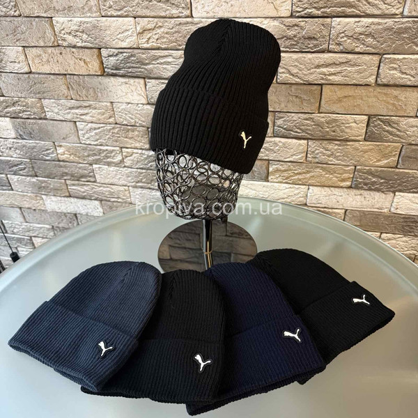 Мужская молодежная одинарная шапка оптом 240226-95