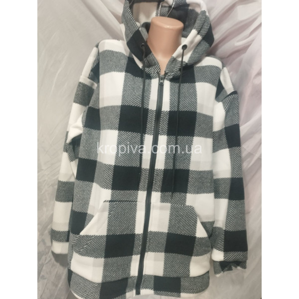 Жіночий батник/кардиган 586 фліс батал оптом 010326-782