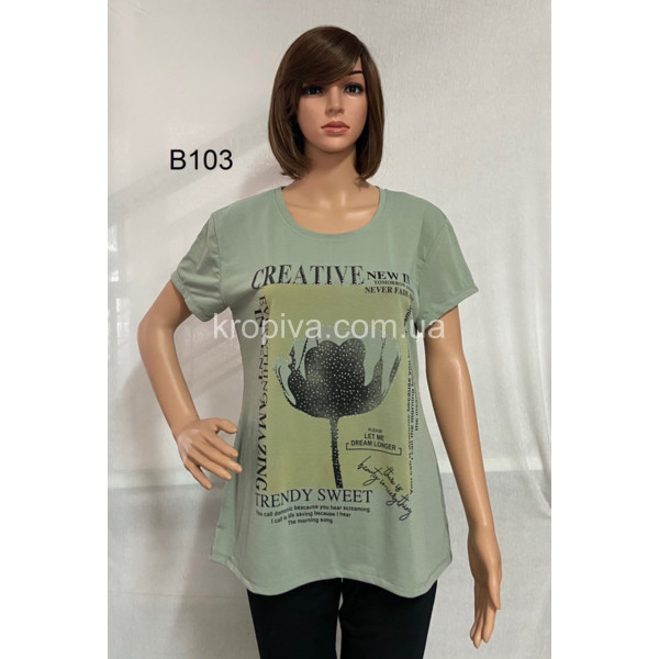 Женская футболка полубатал микс оптом 100326-718