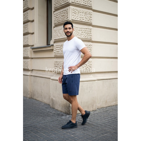 Мужские шорты 10 синий батал оптом 120326-31