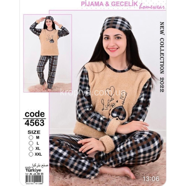 Женская пижама махра-флис норма Турция оптом 111023-734