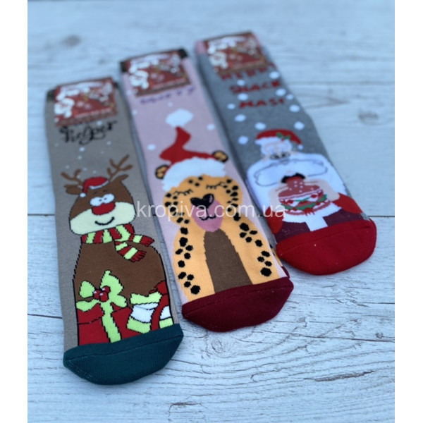 Жіночі шкарпетки довгі новорічні Туреччина оптом 041223-664