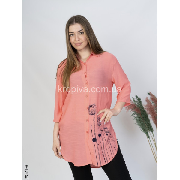 Женская рубашка-туника 521 оптом  (060324-758)