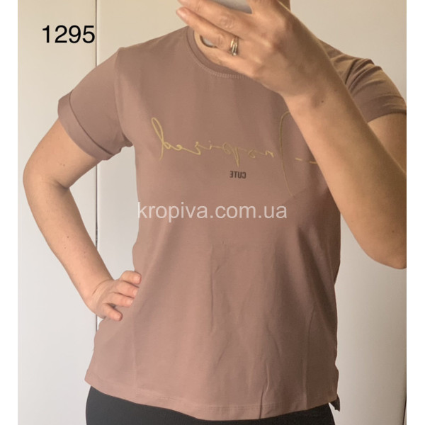 Женская футболка норма оптом  (190324-276)