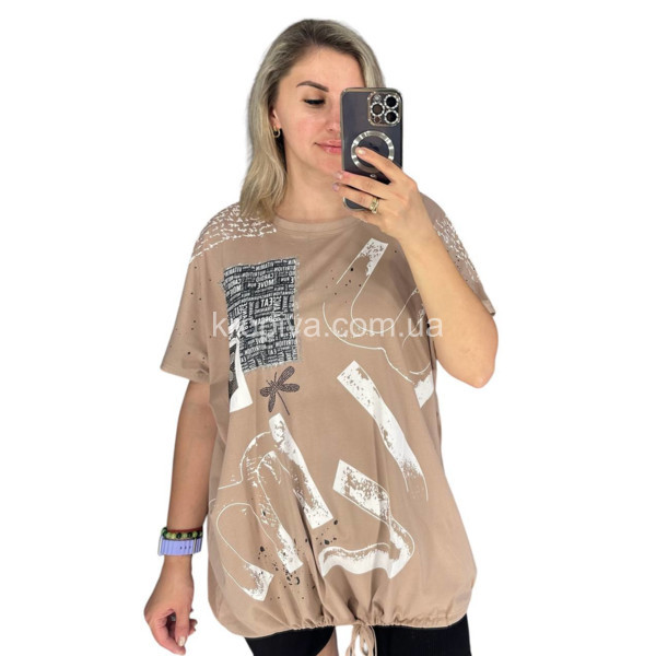 Женская футболка 27007 батал оптом  (050524-689)