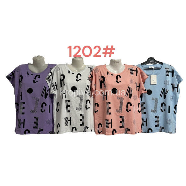 Женская футболка батал микс оптом 270225-141