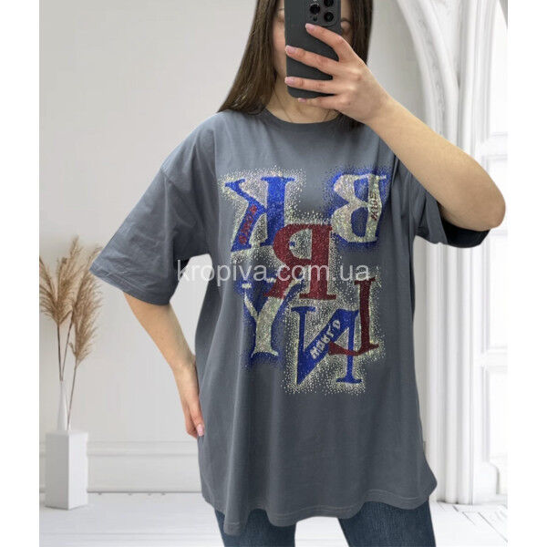 Жіноча футболка 25103 оверсайз оптом 070325-701