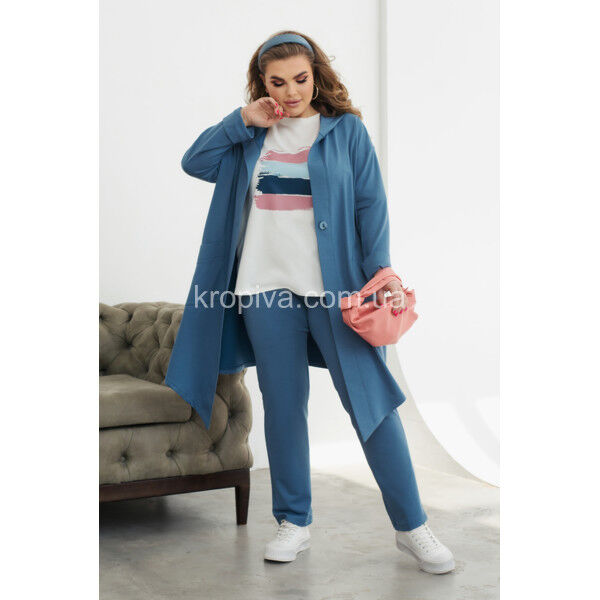 Женский спортивный костюм тройка 2498 батал оптом 050325-150