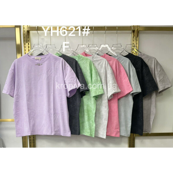 Женская футболка батал микс оптом 250325-767