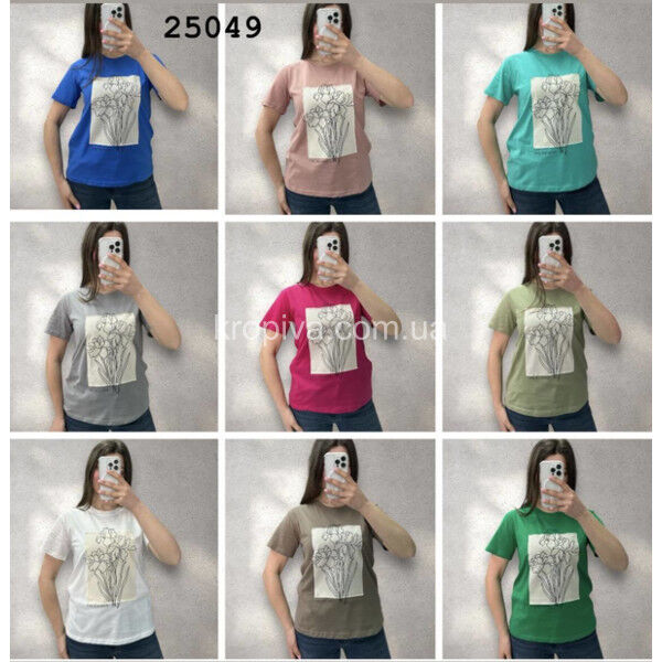 Женская футболка 25049 норма оптом 170425-763