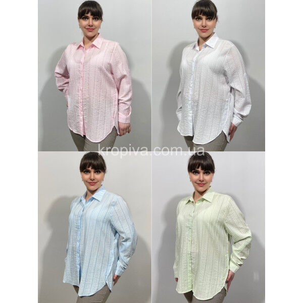 Женская рубашка 370 полубатал оптом 020525-028