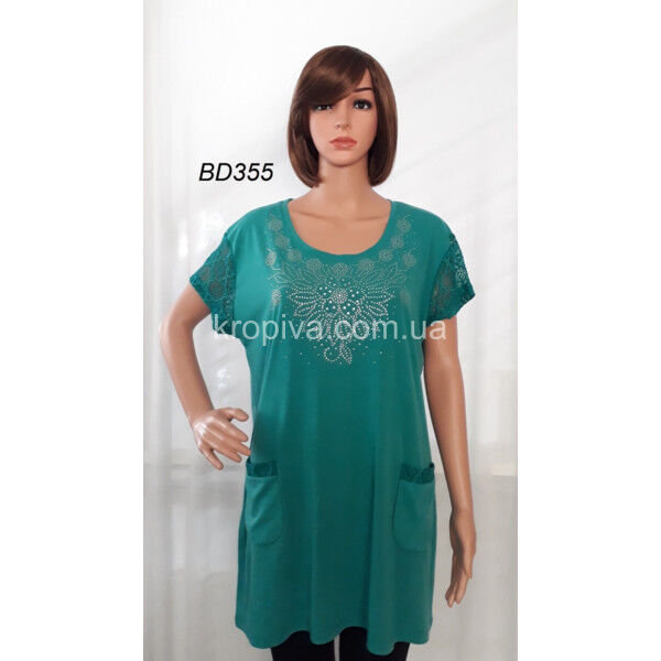 Женская футболка-туника батал микс оптом 070525-633