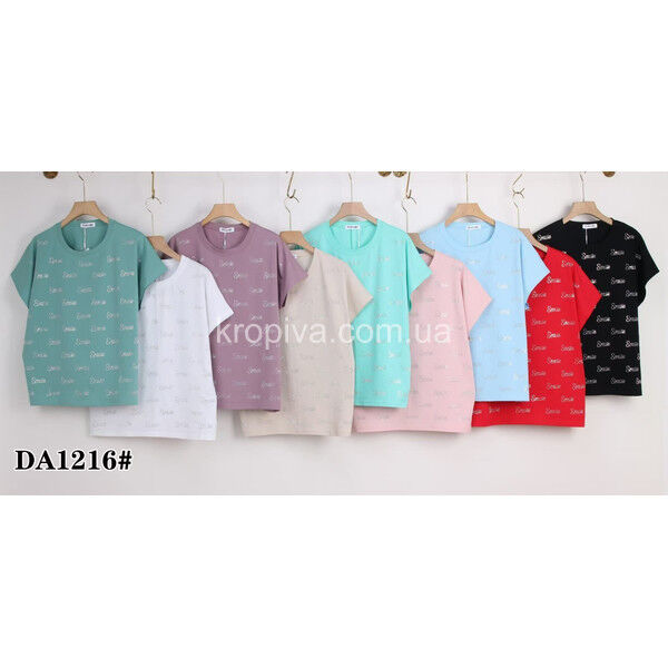 Женская футболка DА 1216 полубатал микс оптом 140525-087