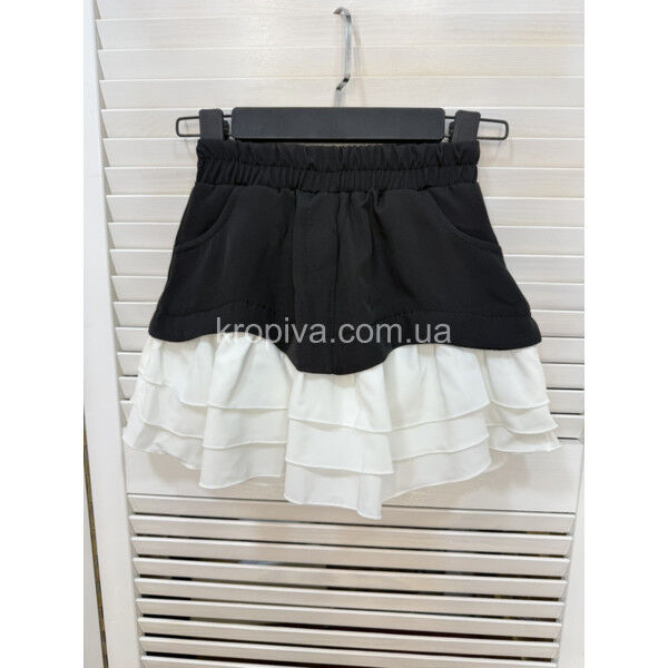 Дитяча спідниця рюш двокольорова школа оптом 180725-743