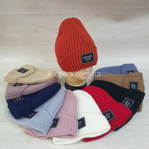 Женская шапка молодежная на флисе микс оптом 160925-668