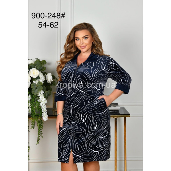 Женский халат велюр батал оптом  (250925-754)