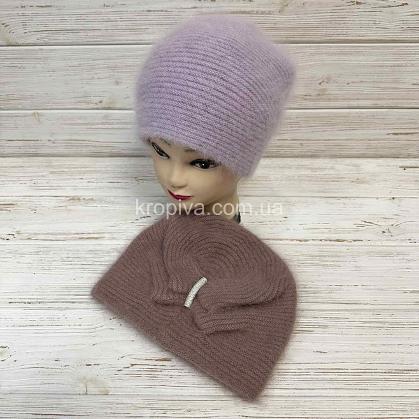 Женская шапка двойная с люрексовой ниткой оптом 031025-140