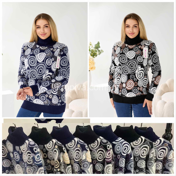 Женский свитер батал микс оптом 241025-0117