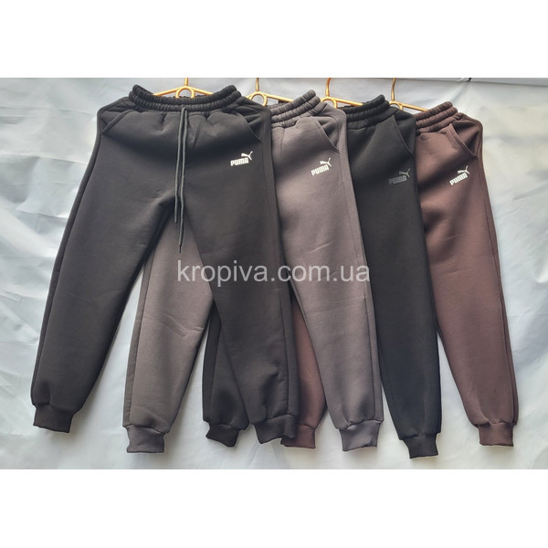 Детские спортивные штаны 6-10 лет на флисе оптом 161125-647