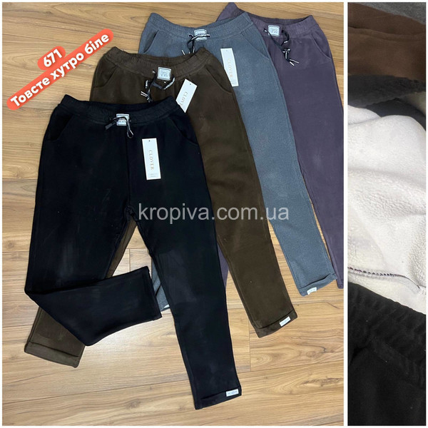 Жіночі спортивні штани на хутрі оптом 221125-749