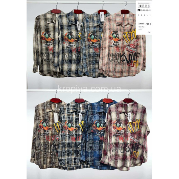 Женская рубашка батал оптом 110126-024