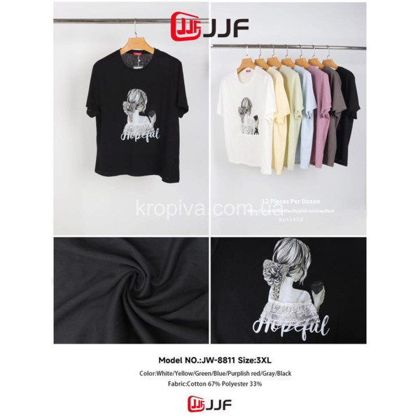 Женская футболка полубатал микс оптом 160126-710