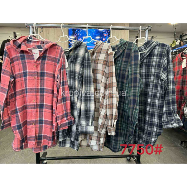 Женская рубашка 7750 фланель оптом 210126-745