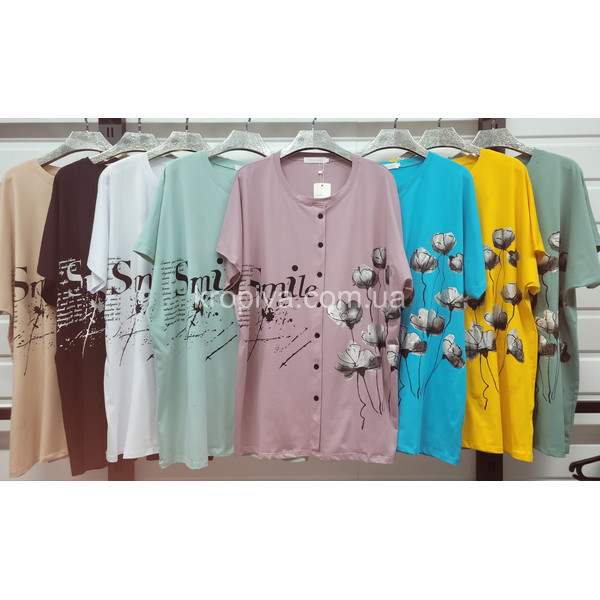 Женская футболка 9946/1 батал микс оптом 010226-089