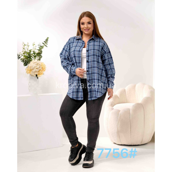 Женская рубашка батал микс оптом 290126-743
