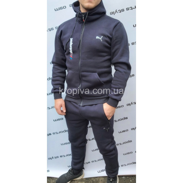 Мужской спортивный костюм на флисе норма оптом  (110121-45)