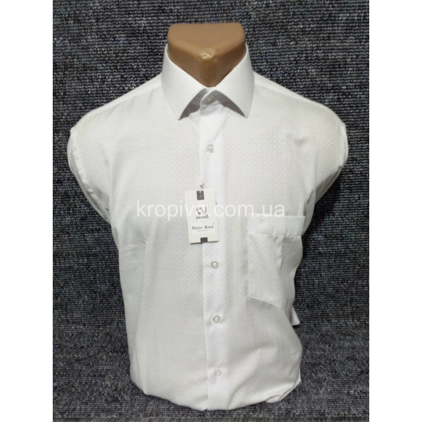Мужская рубашка классика белая норма оптом 140121-06