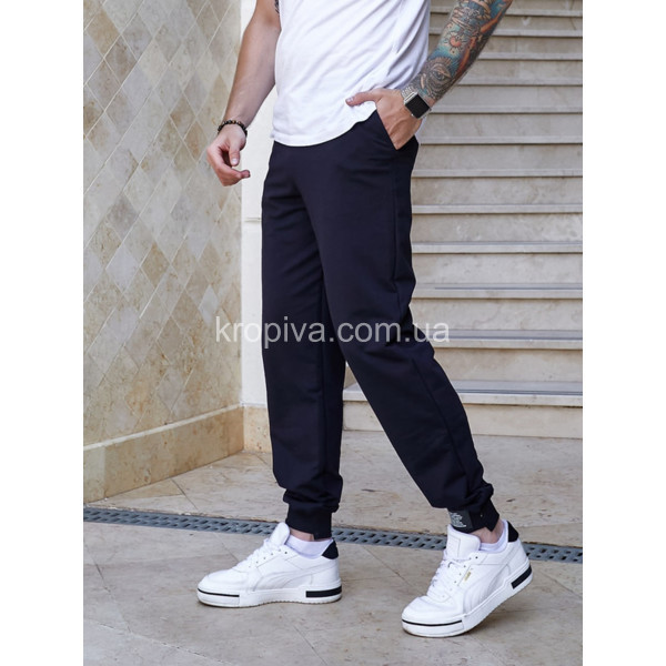 Чоловічі спортивні штани 1011 на манжеті напівбатал двонитка оптом 190323-682