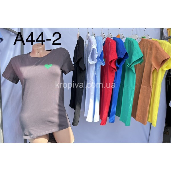 Жіноча футболка норма 44 Туреччина мікс оптом  (080523-761)