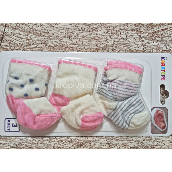 Носочки для новорожденных микс оптом  (260224-685)
