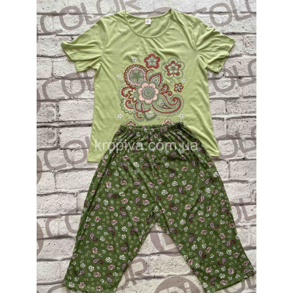 Жіноча піжама бриджі+футболка Узбекистан батал оптом  (120324-714)