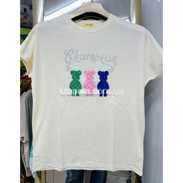 Жіноча футболка напівбатал мікс оптом 020424-790