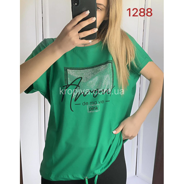 Жіноча футболка напівбатал мікс оптом 030524-505