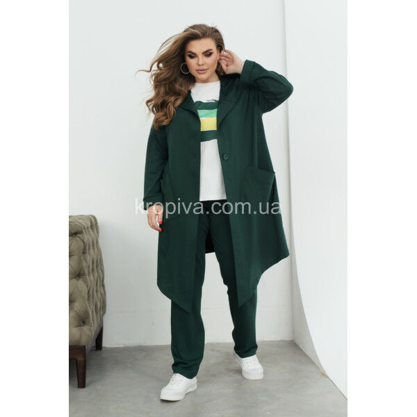 Женский спортивный костюм тройка 2498 батал оптом 050325-152