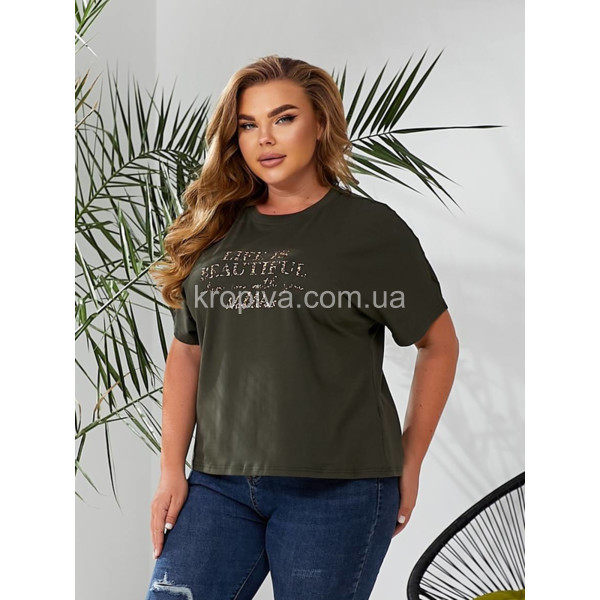 Жіноча футболка 24040 батал оптом 150425-413