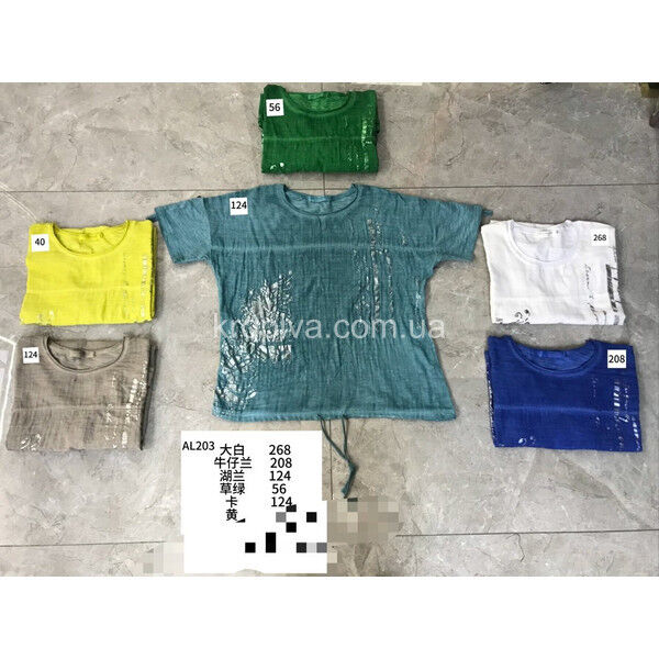 Женская футболка 203 батал оптом 010525-0113