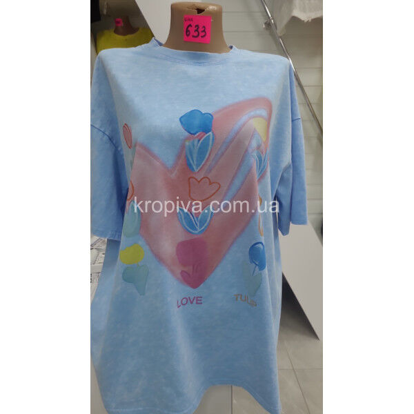 Женская футболка 633 батал микс оптом 040525-0146