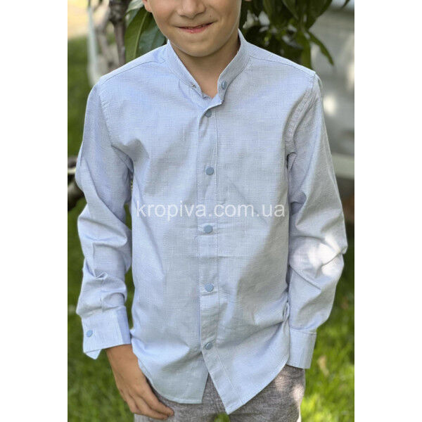 Детская рубашка стойка 12-16 лет школа Турция оптом 100825-627