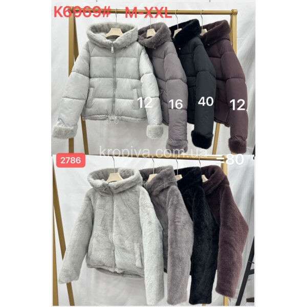 Женская куртка двухсторонняя 6969 норма оптом 220825-088