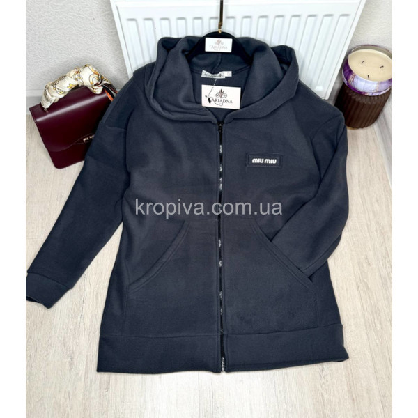 Женская зипка оверсайз 4245 графит оптом 280925-117